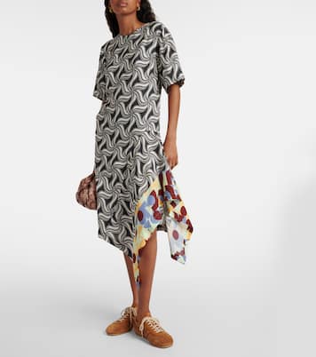 Vestido midi asimétrico estampado | Dries Van Noten