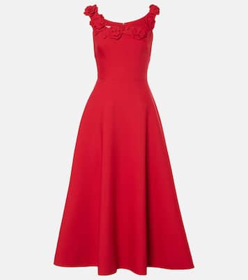 Abito midi in Crepe Couture con applicazioni | Valentino
