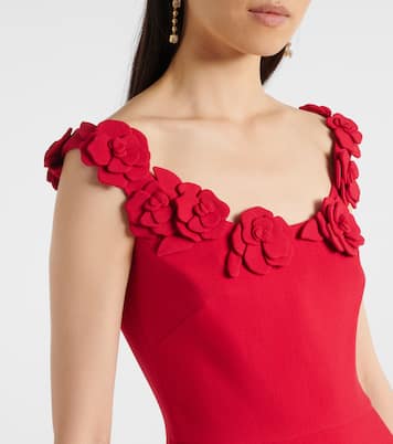 Abito midi in Crepe Couture con applicazioni | Valentino