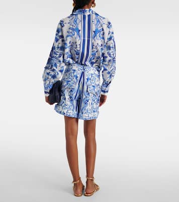 Garden Tiles cotton shorts | Farm Rio