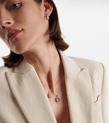 Collana in oro 14kt con quarzo e diamanti | Mateo