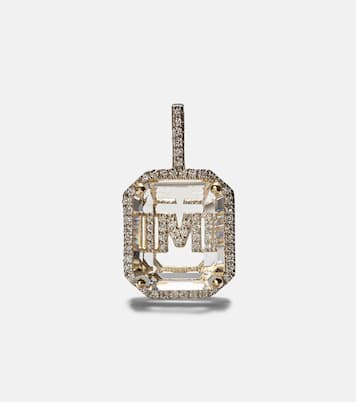 Collana in oro 14kt con quarzo e diamanti | Mateo