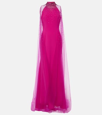 Limelight crystal-embellished caped gown | Jenny Packham