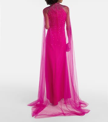 Limelight crystal-embellished caped gown | Jenny Packham