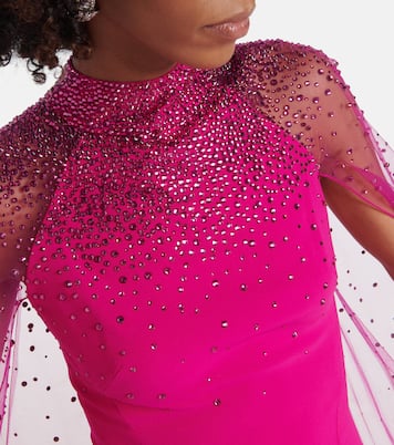 Limelight crystal-embellished caped gown | Jenny Packham