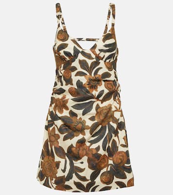 Primrose ruched linen minidress | SIR