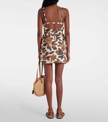 Primrose ruched linen minidress | SIR