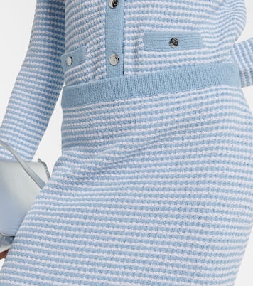 Falda midi de mezcla de algodón de tiro alto | Tory Burch