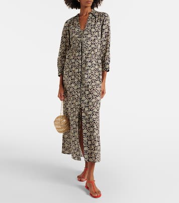 Vestido midi Franchi de algodón floral | Rixo