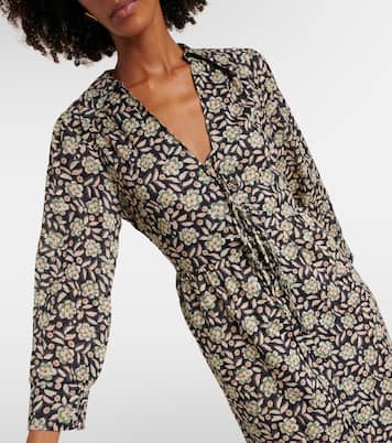 Vestido midi Franchi de algodón floral | Rixo
