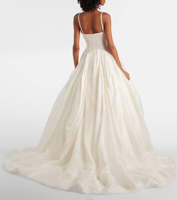 Robe de mariée Leighton en lin et soie | Danielle Frankel