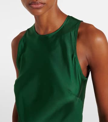 Abito lungo Valencia in twill di seta | Asceno