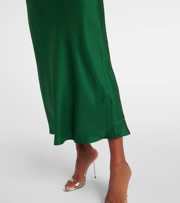 Abito lungo Valencia in twill di seta | Asceno