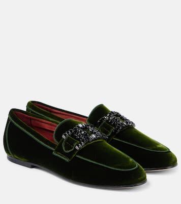Loafers Kate aus Samt mit Kristallen | Tod's