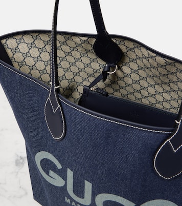 Cabas Totissima Large en denim à logo | Gucci