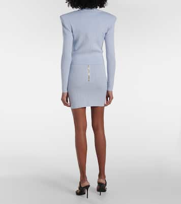Cardigan in maglia a coste | Balmain