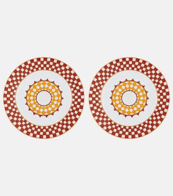 Apollo set of 2 porcelain dessert plates | La DoubleJ