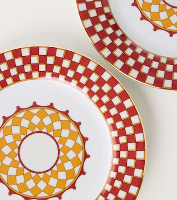Apollo set of 2 porcelain dessert plates | La DoubleJ