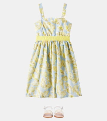 Abito in cotone a righe con stampa | Givenchy Kids