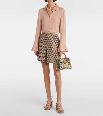 Sandales compensées Rockstud 80 en cuir | Valentino Garavani