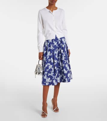 Cardigan in seta e cotone | Carolina Herrera