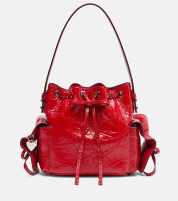 Multipocket Mini leather bucket bag | Acne Studios