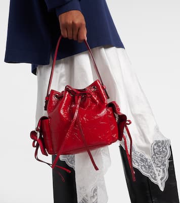 Multipocket Mini leather bucket bag | Acne Studios