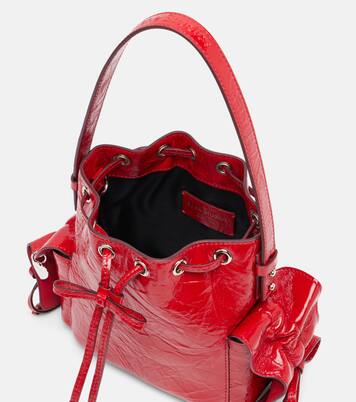 Multipocket Mini leather bucket bag | Acne Studios