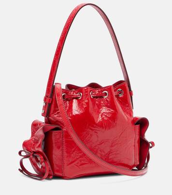 Multipocket Mini leather bucket bag | Acne Studios
