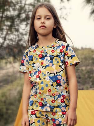 Floral cotton-blend T-shirt | Mini Rodini