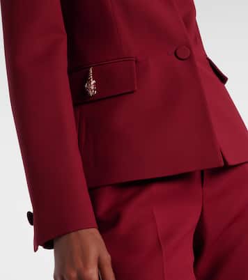 Verzierte Jacke aus Seide und Wolle | Gucci