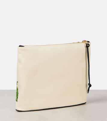 Paula's Ibiza embroidered canvas pouch | Loewe