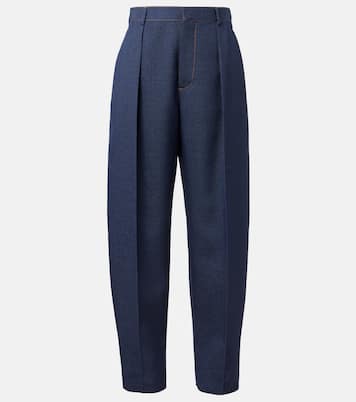 Melange wool straight pants | Bottega Veneta