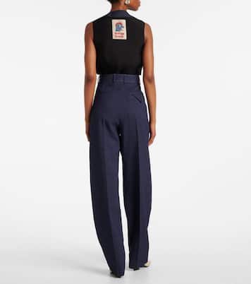 Melange wool straight pants | Bottega Veneta