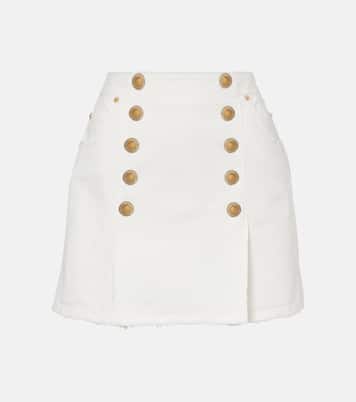 Pleated cotton canvas miniskirt | Balmain