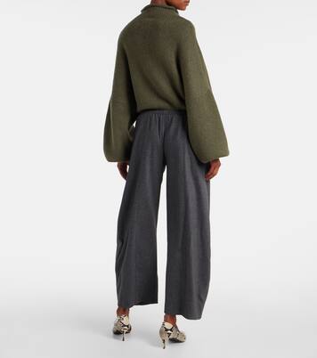 Pantalones barrel Clover de lana | Khaite