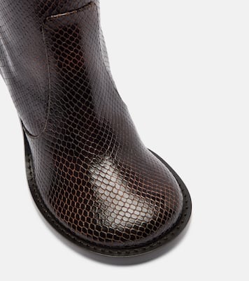 Bottes en cuir embossé | Dries Van Noten
