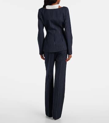 re/edit high-rise wool straight pants | Mugler