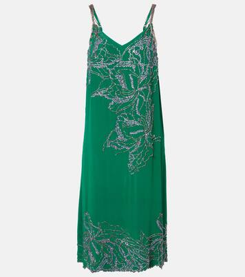 Beaded silk slip dress | Dries Van Noten