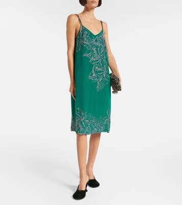 Beaded silk slip dress | Dries Van Noten