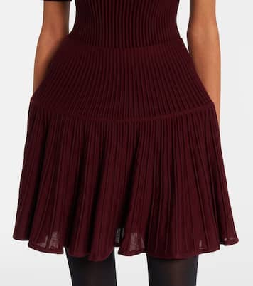 Ribbed-knit wool-blend miniskirt | Alaïa