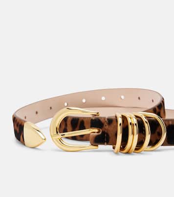 Hollyhock leopard-print calf hair belt | Déhanche