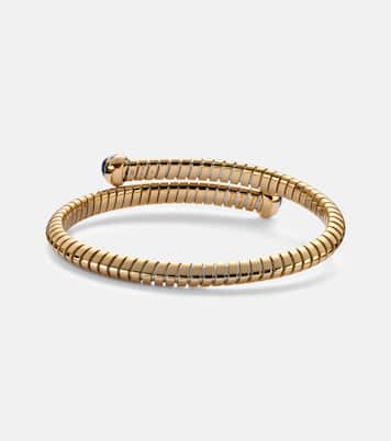 Armreif aus 18kt Gelbgold mit Diamanten und Saphiren | Marina B