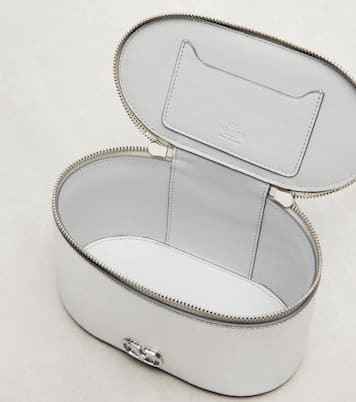 Sac vanity VLogo Mini en cuir métallisé | Valentino Garavani