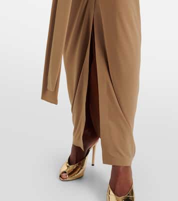 Draped halterneck open-back gown | Norma Kamali