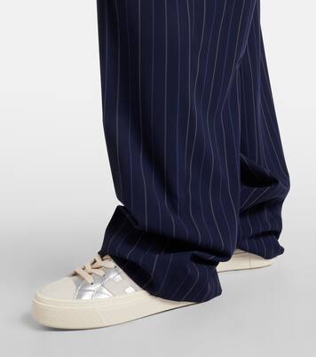 Baskets Crosswind en cuir métallisé | Hogan