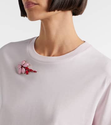 Embellished cotton jersey T-shirt | Simone Rocha