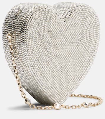 Heart Small crystal-embellished clutch | Judith Leiber Couture