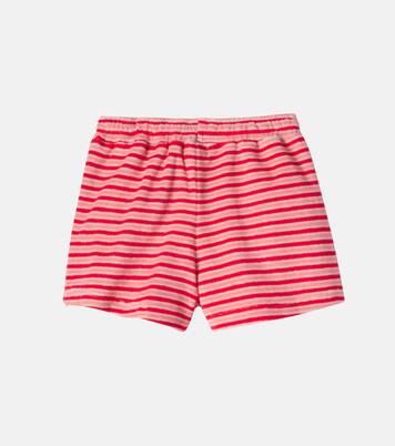 Root striped cotton-blend terry shorts | Cozmo