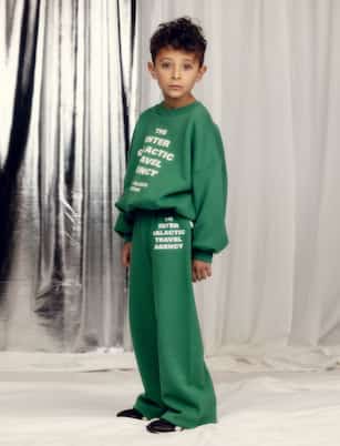 Printed cotton jersey sweatpants | Mini Rodini